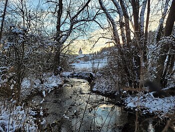 Winterliche Landschaft im Altmühltal